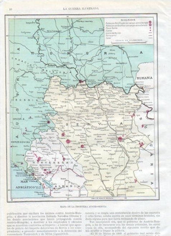 LAMINA V17858: Mapa de la frontera Austro-Servia