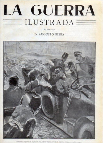 LAMINA V17854: Atentado contra el principe Francisco Fernando y su esposa