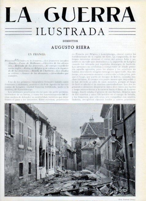 LAMINA V17879: Calle de Termonde bombardeada por las tropas del Kaiser