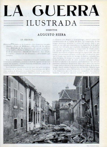 LAMINA V17879: Calle de Termonde bombardeada por las tropas del Kaiser