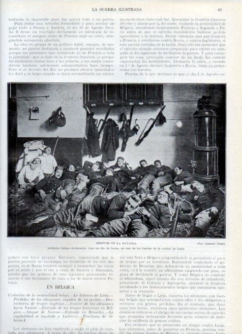 LAMINA V17876: Soldados de Belgica durmiendo en Lieja