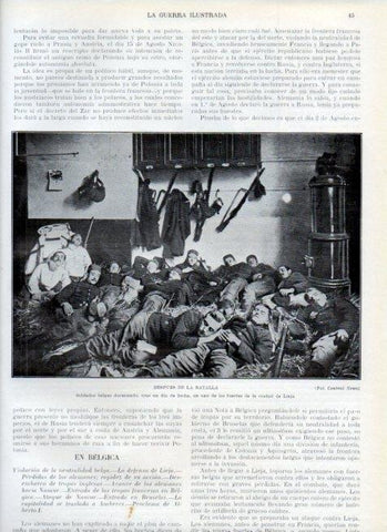 LAMINA V17876: Soldados de Belgica durmiendo en Lieja