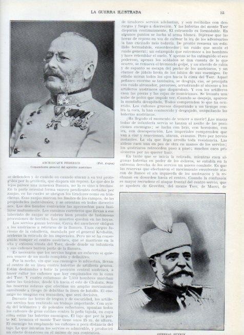 LAMINA V17873: Archiduque Federico y General Putnik