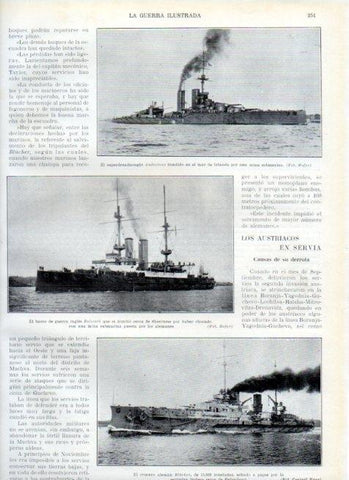 LAMINA V17984: Crucero Blucher y Superdreadnought Audacious