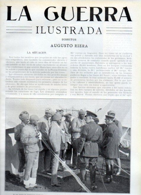 LAMINA V18006: El rey Jorge de Inglaterra junto a heridos indios