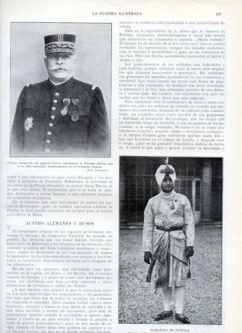 LAMINA V17971: Ultima fotografia del general Joffre y Maharaja de Patiala