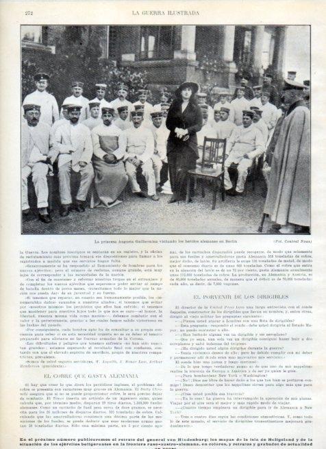 LAMINA V17995: Princesa Augusta Guillermina con heridos alemanes
