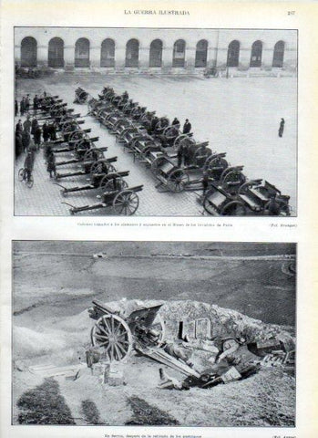LAMINA V17993: Cañones alemanes en el Museo de los Invalidos de Paris
