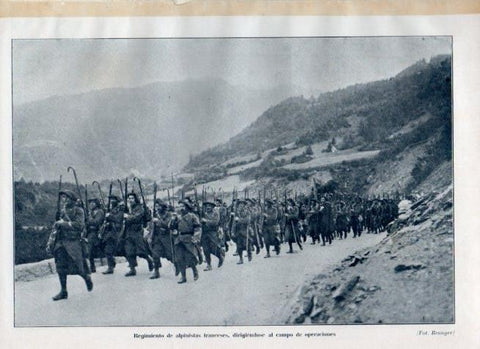 LAMINA V17991: Regimiento de alpinistas franceses
