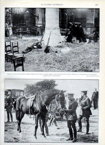 LAMINA V17948: Rey de Inglaterra junto a su caballo favorito