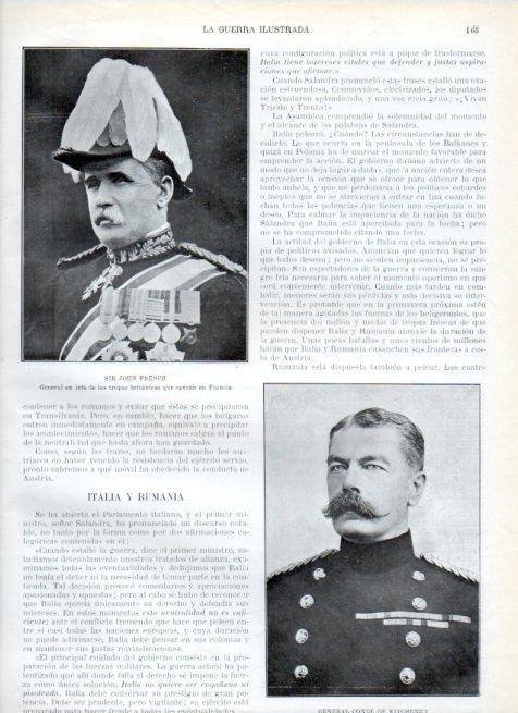 LAMINA V17938: Sir John French y General Conde de Kitchener