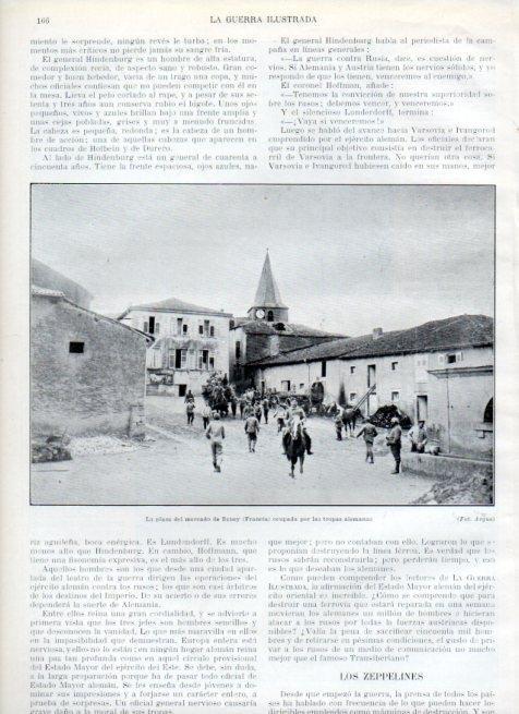 LAMINA V17939: Plaza del mercado de Beney ocupada por los alemanes