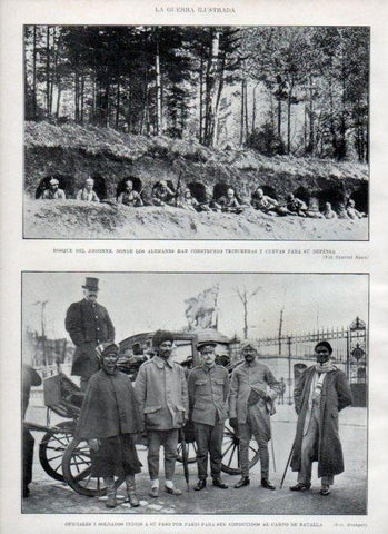 LAMINA V17963: Oficiales y soldados indios en Paris