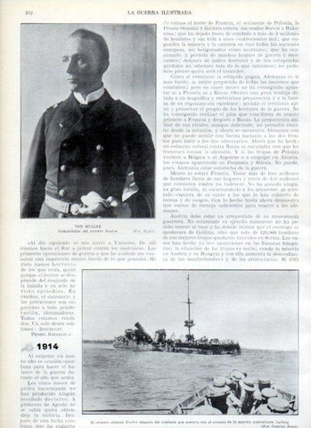 LAMINA V17962: Comandante Von Muller y crucero Emden