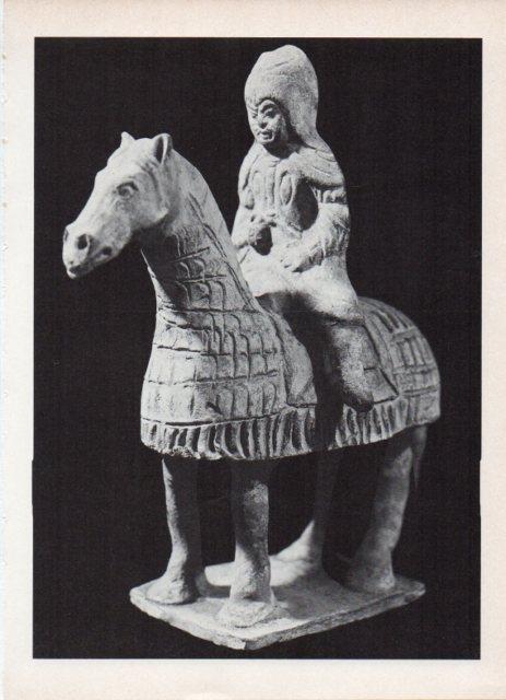 LAMINA V18693: Guerrero chino de la dinastia Wei, Museo Cernuschi
