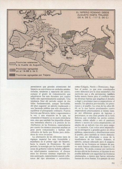 LAMINA V18699: Mapa del imperio romano desde Augusto hasta Trajano 