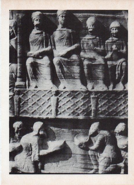 LAMINA V18705: Sumision de los barbaros al emperador Teodosio I bajorrelieve