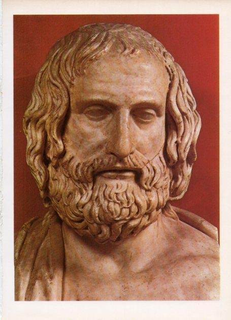 LAMINA V18670: Busto de Euripides, Museo Pio Clementino