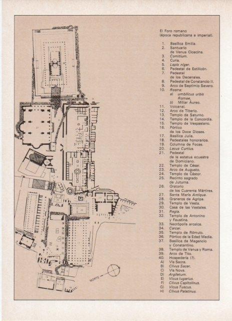LAMINA V18687: Mapa del foro romano, epoca republicana e imperial
