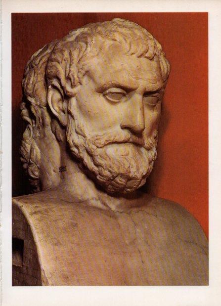 LAMINA V18562: Busto de Tales de Mileto, Museo del Vaticano