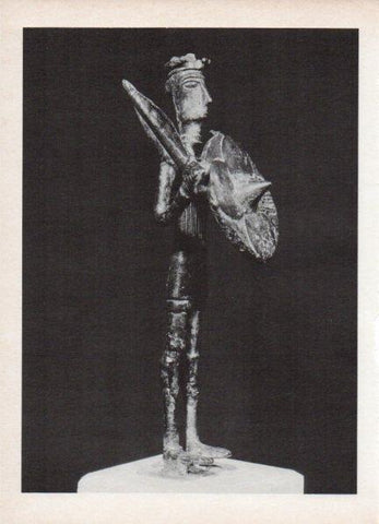 LAMINA V18533: Figura de guerrero con espada cultura de los nuragas