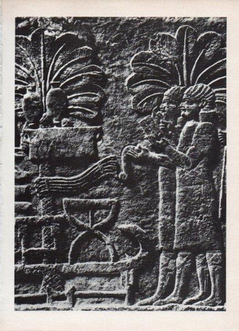 LAMINA V18539: Dos escribas realizando un inventario bajorrelieve, Museo Britanico
