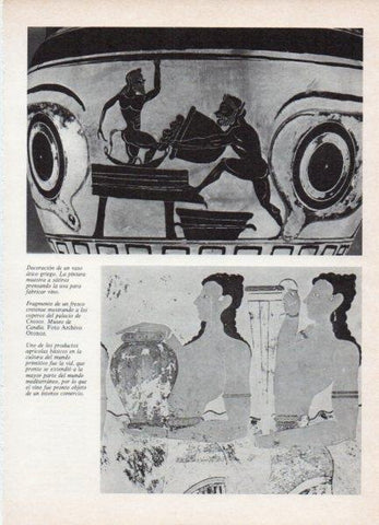 LAMINA V18550: Decoracion de un vaso atico griego
