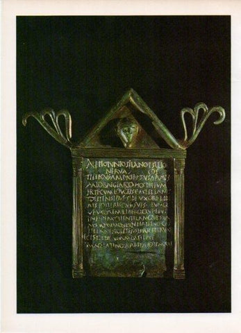 LAMINA V18616: Placa de bronce romano de un hospital, Museo de Lugo