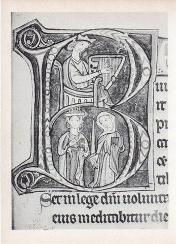 LAMINA V18582: El rey David, salterio del siglo XIII