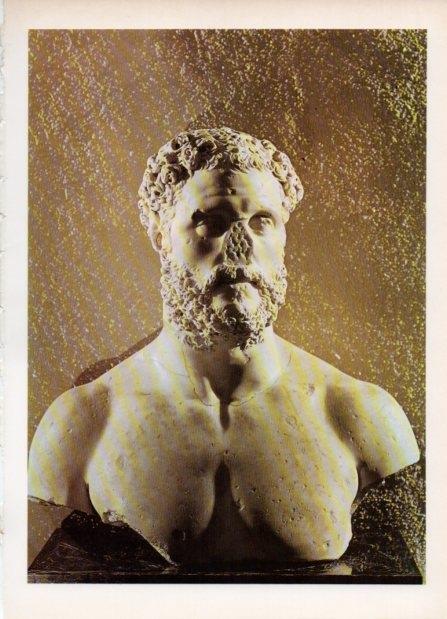 LAMINA V18585: Busto de Ulises en marmol