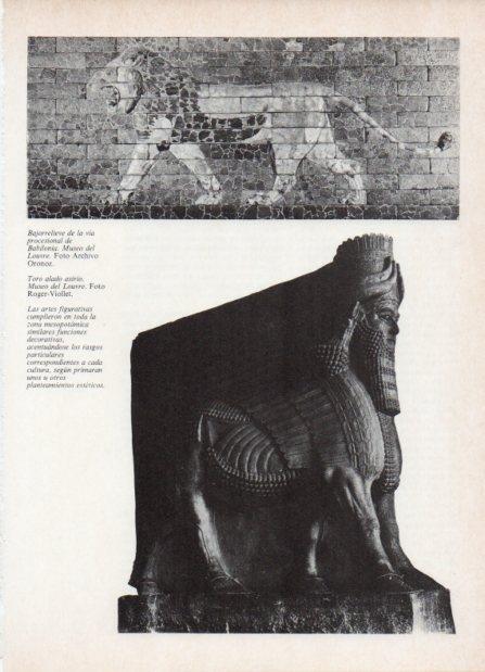 LAMINA V18589: Toro alado sirio, Museo del Louvre