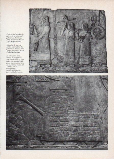 LAMINA V18590: Maquina de guerra asiria bajorrelieve palacio de Ninive