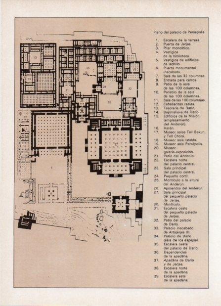 LAMINA V18592: Plano del palacio de Persepolis
