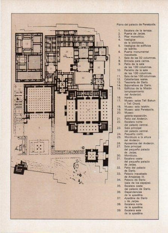 LAMINA V18592: Plano del palacio de Persepolis