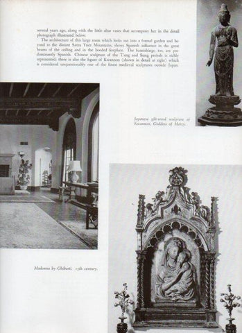 LAMINA V18839: The Sculpture Room of La Pineta in Santa Barbara, California