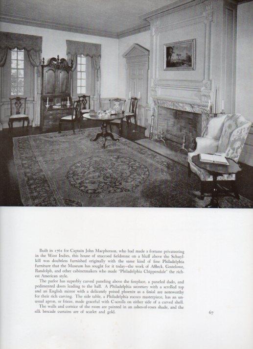 LAMINA V18824: The Parlor of Mount Pleasant in Fairmount Park, Philadelphia