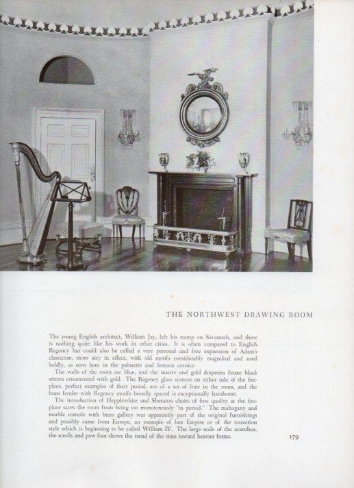 LAMINA V18880: The Northwest Drawing Room of The Owens-Thomas House 1816 in Savannah