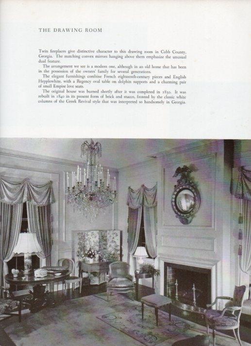LAMINA V18856: The Drawing Room of Mimosa Hall ins Rosswell Cobb County, Georgia