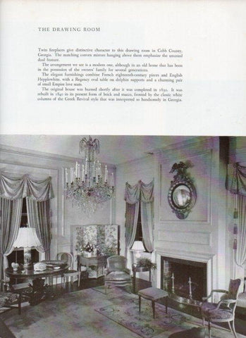 LAMINA V18856: The Drawing Room of Mimosa Hall ins Rosswell Cobb County, Georgia
