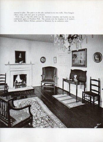 LAMINA V18859: The Living Room of The Larkin Adobe in Monterey, California