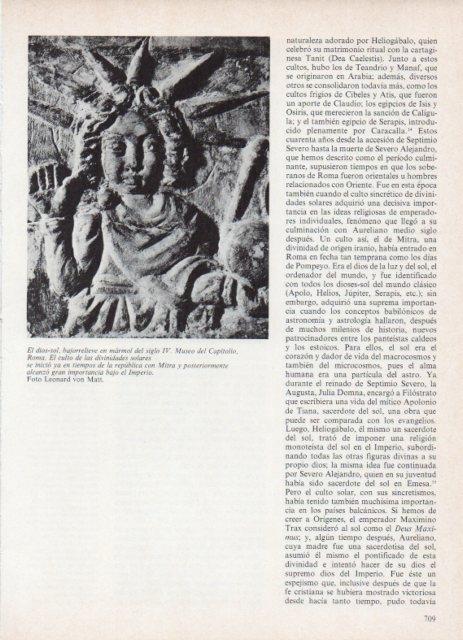 LAMINA V18748: El dios-sol bajorrelieve del siglo IV
