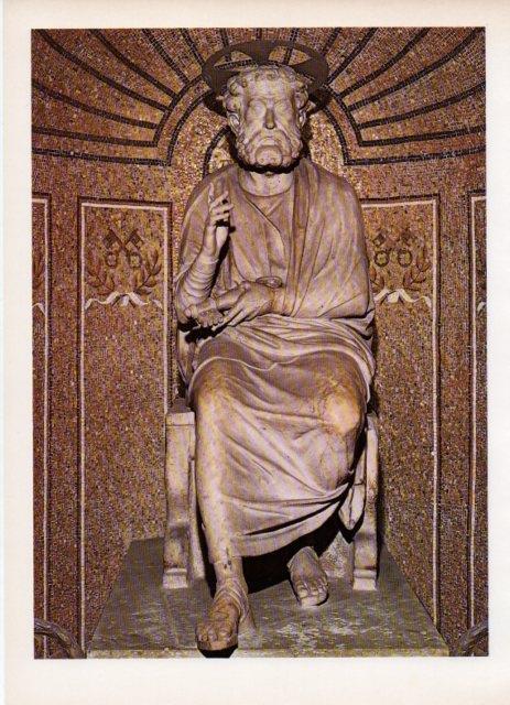 LAMINA V18753: Estatua de San Pedro, basilica de San Pedro