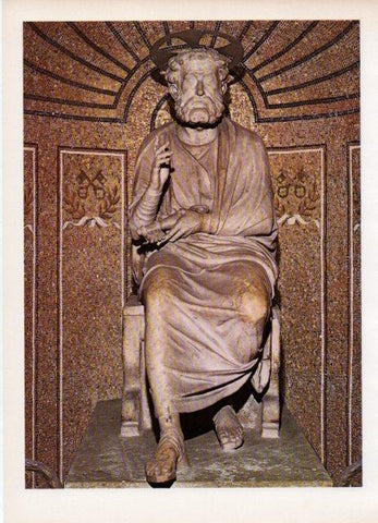 LAMINA V18753: Estatua de San Pedro, basilica de San Pedro