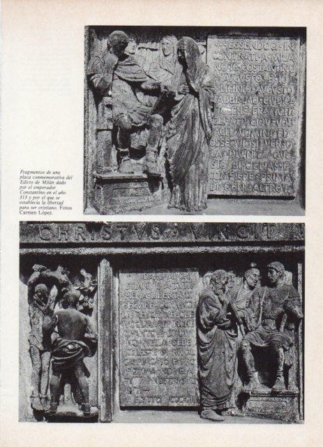 LAMINA V18754: Fragmentos placa conmemorativa del Edicto de Milan 