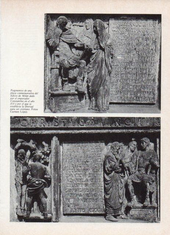 LAMINA V18754: Fragmentos placa conmemorativa del Edicto de Milan 