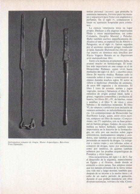 LAMINA V18726: Instrumentos romanos de cirugia