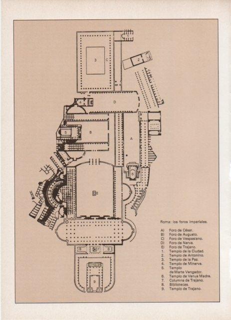 LAMINA V18770: Plano de los foros imperiales de Roma