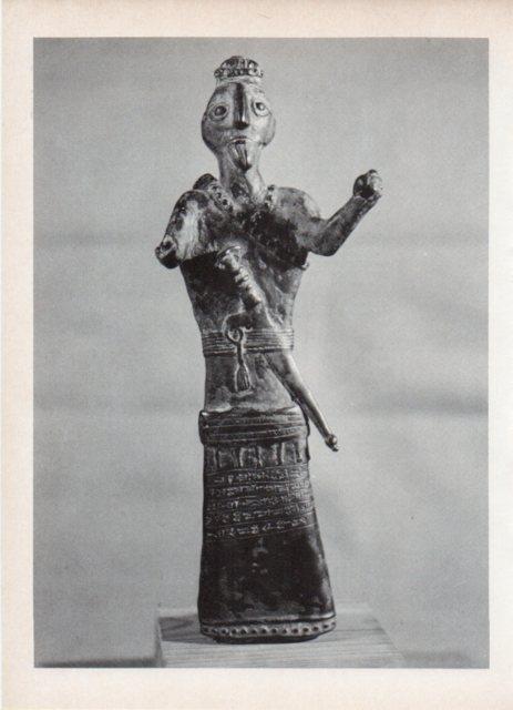 LAMINA V18776: Guerrero pieza asiria de bronce