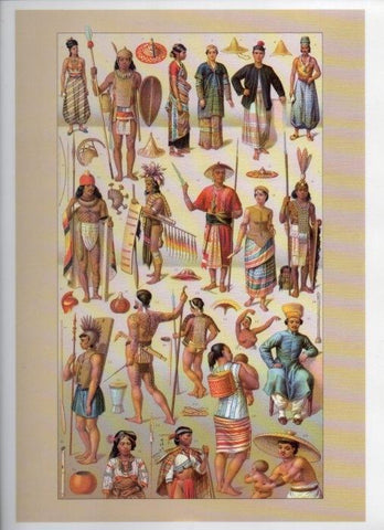 LAMINA V18331: The 19th Century antique civilizations. Java, Borneo, Singapore and Philippines