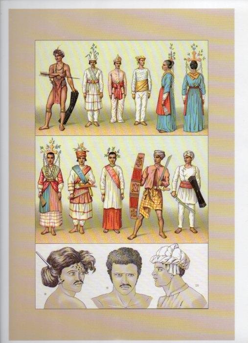 LAMINA V18332: The 19th Century antique civilizations. Malaysia - Indonesia